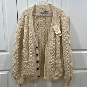 Athena Designs Irish Handknit Wool Sweater (Made in Ireland)